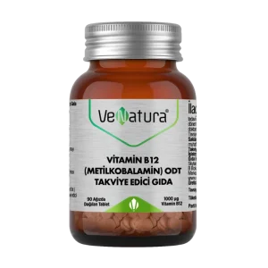 Venatura Vitamin B12 (Metilkobalamin) ODT Takviye Edici Gıda 90 Ağızda Dağılan Tablet - VeNatura