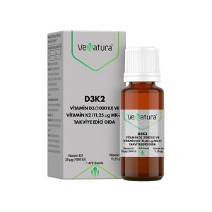 VeNatura Vitamin D3 Ve Menaquinon 7 (11,25 mcg) Takviye Edici Gıda 20 ml - VeNatura