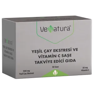 VeNatura Yeşil Çay Ekstresi ve Vitamin C Saşe Takviye Edici Gıda 30 Saşe - VeNatura