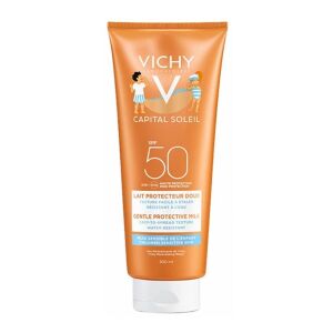 Vichy Capital Soleil SPF50+ Çocuklar İçin Yüz ve Vücut Güneş Sütü 300 ml - Vichy