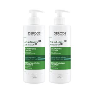 Vichy Dercos Anti-Dandruff Kepek Karşıtı Bakım Şampuanı Normal ve Yağlı Saçlar 390 ml x2 Adet - Vichy