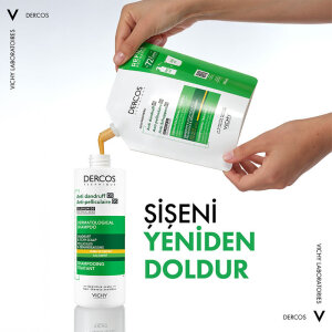 Vichy Dercos Anti-Dandruff Kuru Saçlar İçin Kepek Karşıtı Bakım Şampuanı Refill 390 ml - 4