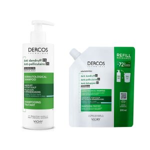 Vichy Dercos Anti-Dandruff Normal ve Yağlı Saçlar İçin Kepek Karşıtı Bakım Şampuanı 390 ml + Refill 390 ml - Vichy