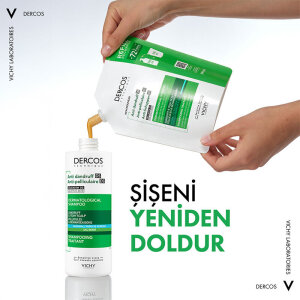 Vichy Dercos Anti-Dandruff Normal ve Yağlı Saçlar İçin Kepek Karşıtı Bakım Şampuanı Refill 390 ml - 4