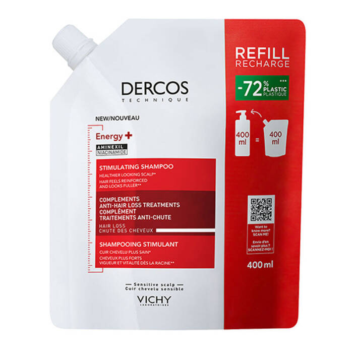 Vichy Dercos Energisant Dökülme Karşıtı Bakım Şampuanı Refill 390 ml - 1