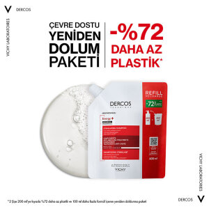 Vichy Dercos Energisant Dökülme Karşıtı Bakım Şampuanı Refill 390 ml - 3