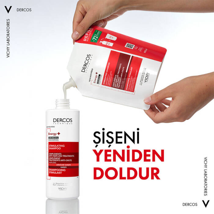 Vichy Dercos Energisant Dökülme Karşıtı Bakım Şampuanı Refill 390 ml - 4