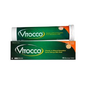 Vitocco Vitamin Mineral İçeren Takviye Edici Gıda 15 Efervesan Tablet - Vitocco