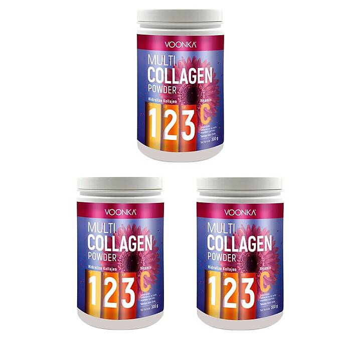 Voonka Multi Collagen Powder 300 gr x3 Adet - 1