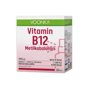 Voonka Vi̇tami̇n B12 Metilkobalamin Sprey & Damla 20 ml - Voonka