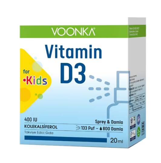 Voonka Vitamin D3 400 IU Kids Sprey 20 ml - 1