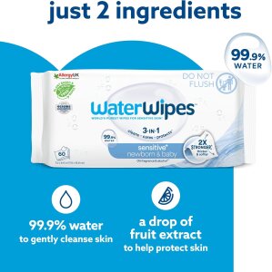 WaterWipes Yeni Doğan & Bebekler için Islak Mendil 60 Adet x 12'li - 4