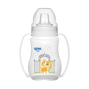 Wee Baby Akıtmaz Kulplu PP Alıştırma Bardağı 250 ml 6+ Ay Beyaz - Wee Baby