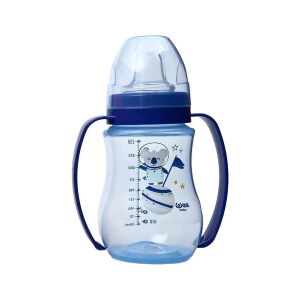 Wee Baby Akıtmaz Kulplu PP Alıştırma Bardağı 250 ml 6+ Ay Koyu Mavi - Wee Baby