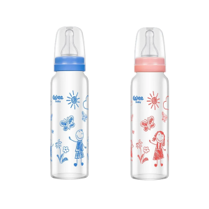 Wee Baby Isıya Dayanıklı Cam Biberon 240 ml - Karma Renk - Wee Baby