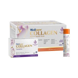 Wellcare Collagen Beauty Plus 10.000 mg Frenk Üzümü & Portakal Aromalı Likit 30 Tüp x 40 ml + 30 Kapsül - Wellcare