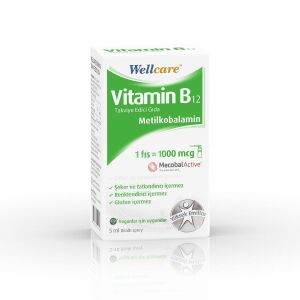 Wellcare Vitamin B12 Metilkobalamin 1000 mcg Sprey 5 ml - Wellcare