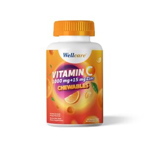 Wellcare Vitamin C 1000 mg + 15 mg Çinko 30 Çiğneme Tableti - Wellcare
