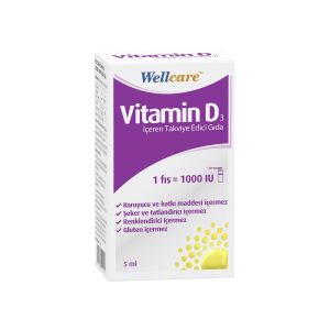 Wellcare Vitamin D3 1000 IU Sprey Takviye Edici Gıda 5 ml - Wellcare
