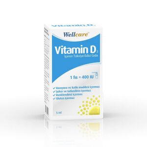 Wellcare Vitamin D3 400 IU 5 ml - Wellcare