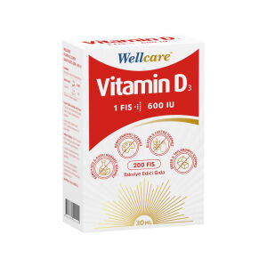 Wellcare Vitamin D3 600 IU 30 ml - Wellcare