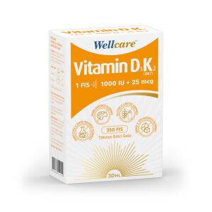 Wellcare Vitamin D3 + K2 25 mcg 1000 IU 30 ml - Wellcare