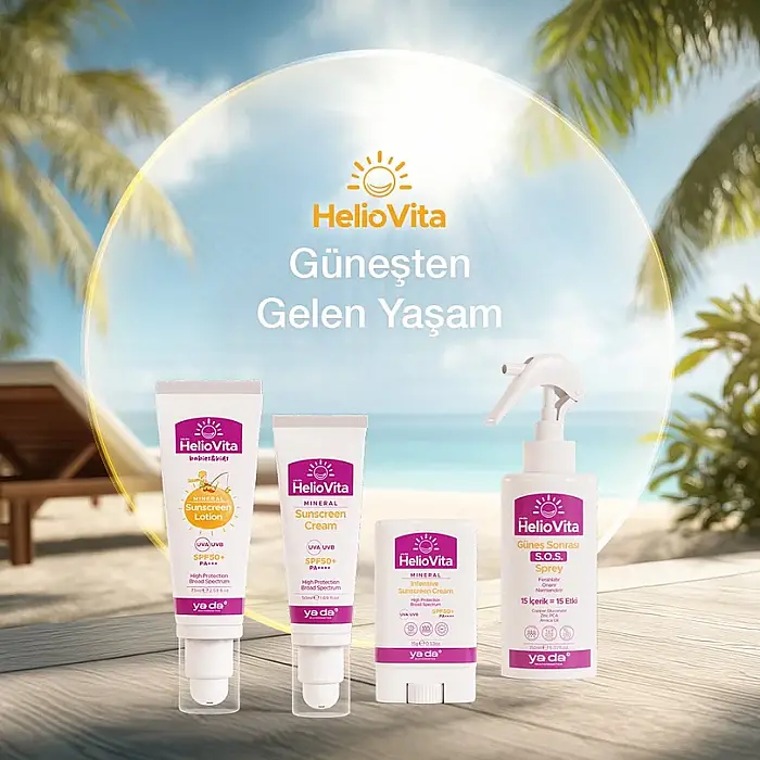 ya da Multicosmetics HelioVita %100 Mineral Güneşten Koruyucu Yoğunlaştırılmış Krem 15 g - 6