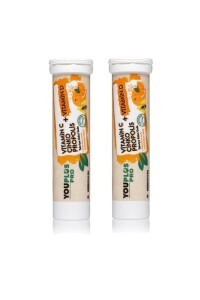 Youplus Pro Vitamin C Çinko Propolis Takviye Edici Gıda 15 Efervesan Tablet x 2 Adet - Youplus