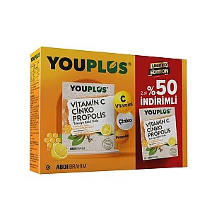 Youplus Vitamin C Çinko Propolis 20 Efervesan Tablet - 2.si %50 İndirimli - Youplus