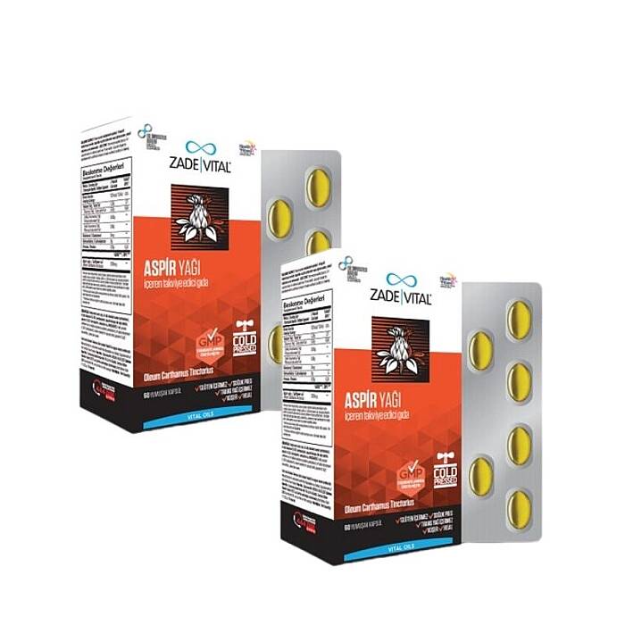 Zade Vital Aspir Yağı 600 mg 60 Kapsül 2'li Set - 1