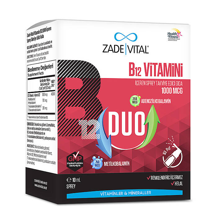 Zade Vital B12 Vitamini Duo 1000 mcg Sprey 10 ml - 2
