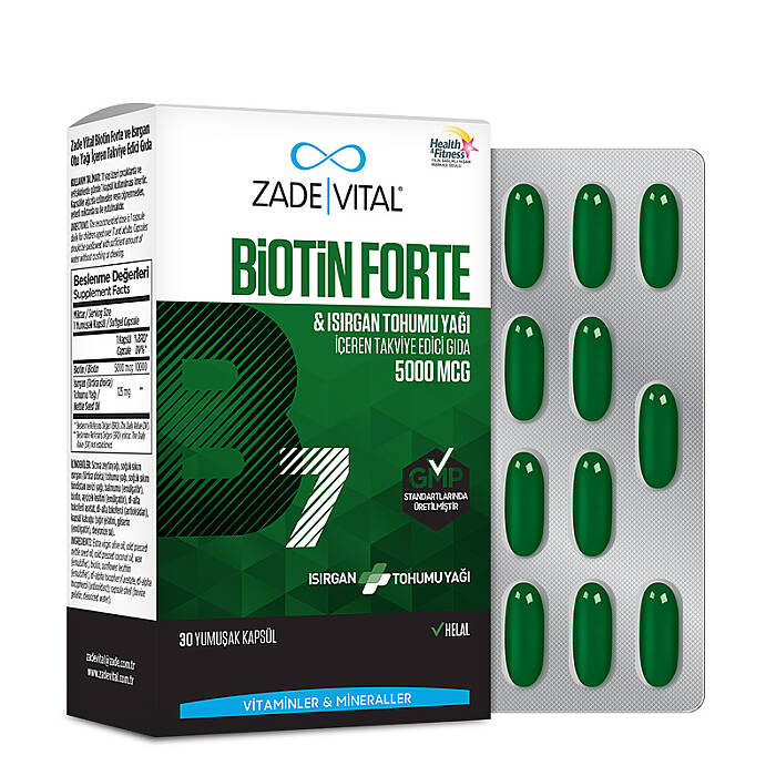 Zade Vital Biotin Forte 5000 mcg 30 Yumuşak Kapsül - 2