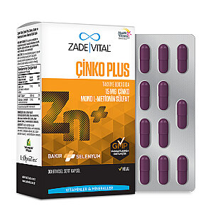 Zade Vital Çinko Plus 30 Kapsül - Zade Vital