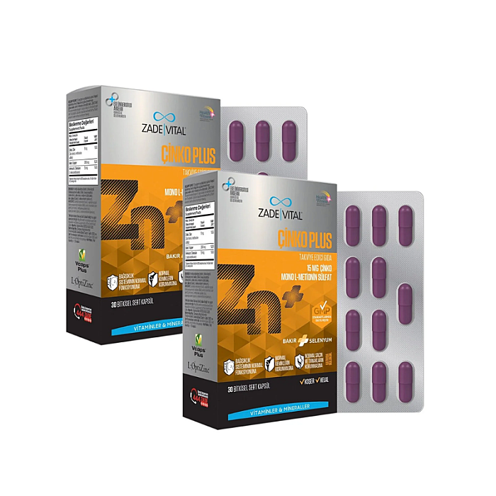 Zade Vital Çinko Plus 30 Kapsül 2'lü Set - 1