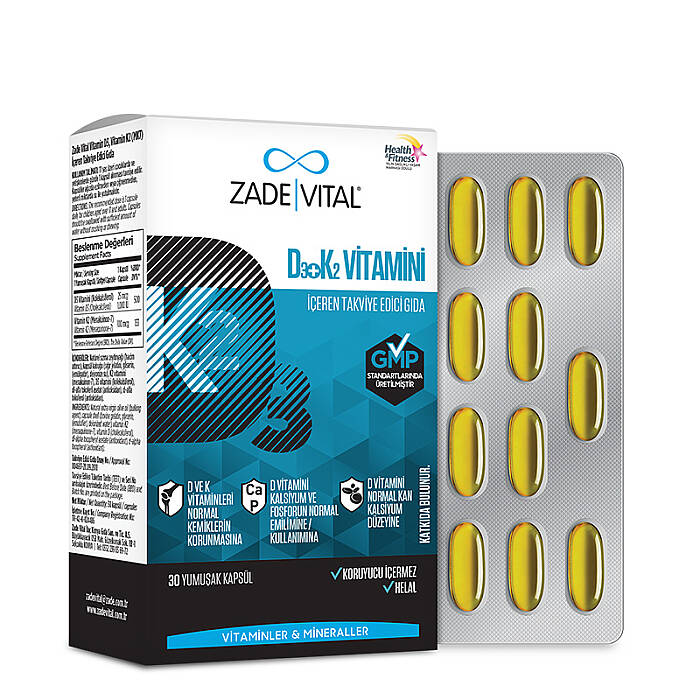 Zade Vital D3+K2 Vitamini 30 Kapsül - 2