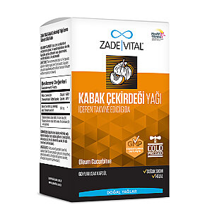 Zade Vital Kabak Çekirdeği Yağı 60 Yumuşak Kapsül - Zade Vital