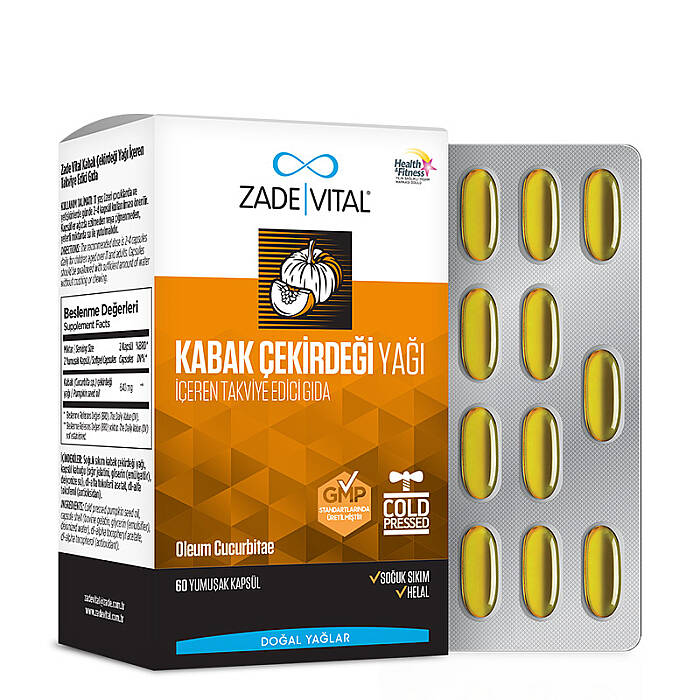 Zade Vital Kabak Çekirdeği Yağı 60 Yumuşak Kapsül - 2