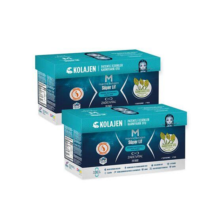 Zade Vital Marine Kolajen Süper Lif 28 Saşe 2'li Set - 1