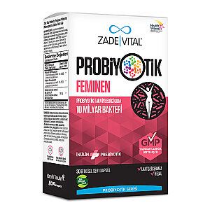 Zade Vital Probiyotik Feminen 30 Bitkisel Sert Kapsül - Zade Vital
