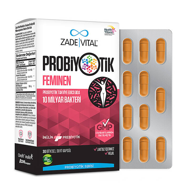 Zade Vital Probiyotik Feminen 30 Bitkisel Sert Kapsül - 2