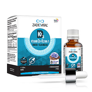 Zade Vital Vitamin D3K2 1000 IU + 11,25 mcg K2 Damla 20 ml - Zade Vital